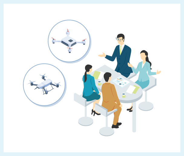 業務に合わせたドローン活用提案のイメージ