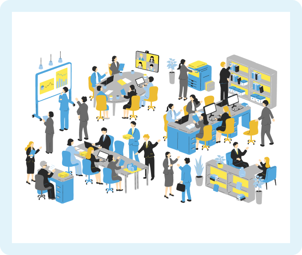 ICTと空間設計を統合したソリューションのイメージ